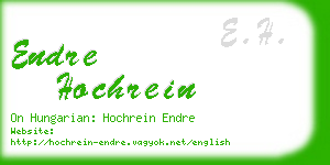 endre hochrein business card